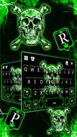 خلفية الكيبورد Neon Weed Skull تصوير الشاشة 2