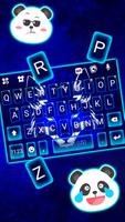 Fond de clavier Neon Wolf Blue capture d'écran 1
