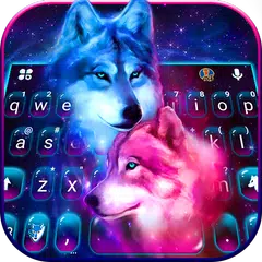 Скачать Тема для клавиатуры Neon Wolf  APK