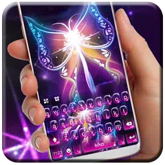 Neon Butterfly Tastatur-Thema APK Herunterladen