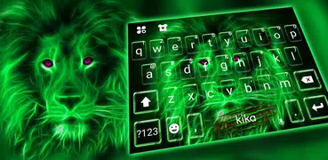 Neon Lion Keyboard Theme