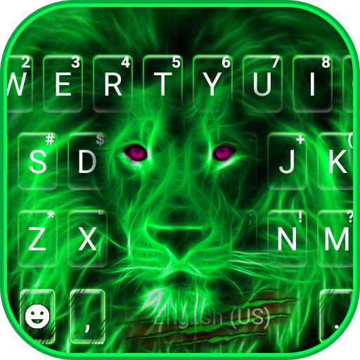 Neon Lion Tema Tastiera