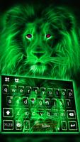 Thème de clavier Neon Lion Affiche