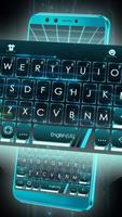 Neon 3d Tech Hologram Keyboard poster