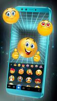 Tema Keyboard Neon 3d Tech Hol imagem de tela 2