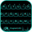 Neon Blue Keyboard Theme