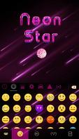 Neon Star Kika Keyboard Theme syot layar 1