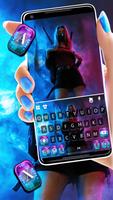 Hình nền bàn phím Ninja Cool Girl ảnh chụp màn hình 1