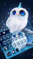 Night Unicorn Owl Poster