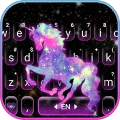 Night Galaxy Unicorn Tastatur-