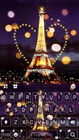 Night Romantic Paris Keyboard  poster
