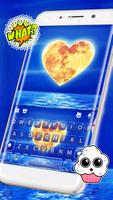 خلفية الكيبورد Ocean Love Moon تصوير الشاشة 2