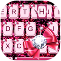 Diamond Butterfly Pink Keyboard Theme