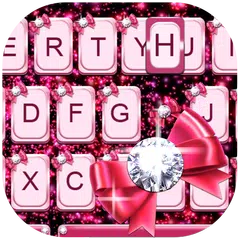 Diamond Butterfly Pink Keyboar APK download