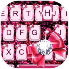 Diamond Butterfly Pink Keyboar APK 下載