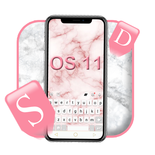 Tema Keyboard Os11 Pink Marble