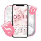 Os11 Pink Marble Keyboard Them icon