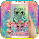 O tema deteclado Colorful Owl APK