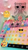 Colorful Owl Keyboard Theme اسکرین شاٹ 1