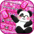 Hot Pink Panda keyboard Theme আইকন