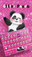 Hot Pink Panda keyboard Theme پوسٹر