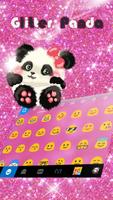 Hot Pink Panda keyboard Theme اسکرین شاٹ 1