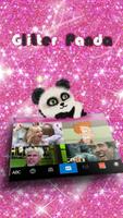 2 Schermata Tema Hot Pink Panda - Tastiera