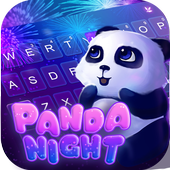 最新版、クールな Panda Night のテーマキーボード アイコン