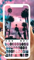 خلفية الكيبورد Palm Tree Sunse الملصق