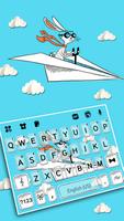 Fundo do Teclado Paper Plane Cartaz