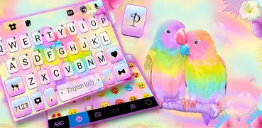 最新版、クールな Parrot Love のテーマキーボード