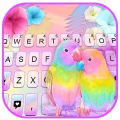 Фон клавиатуры Parrot Love