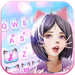 Pastel Cat Girl Tema de teclad
