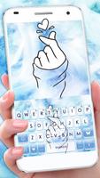 Tema Keyboard Pastel Blue Love Cartaz