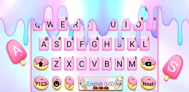 Pastel Pink Donut Tastatur-The