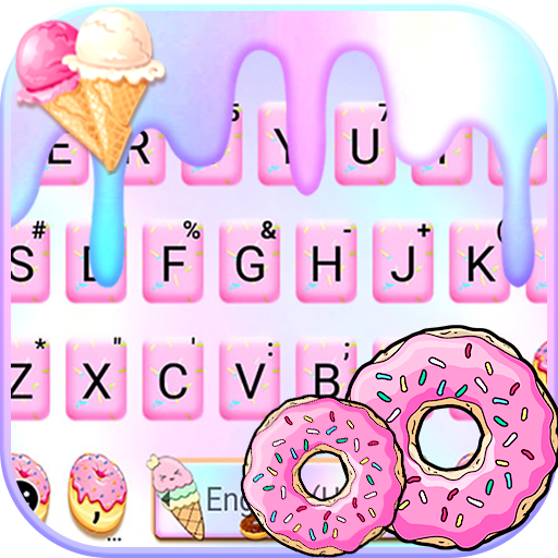 Pastel Pink Donut のテーマキーボード