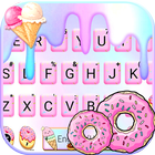 Tema Keyboard Pastel Pink Donu ícone