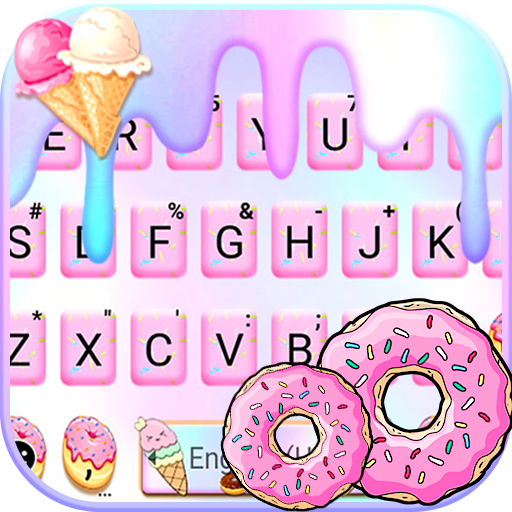 Pastel Pink Donut Tastatur-The