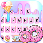 ikon Tema Keyboard Pastel Pink Donu