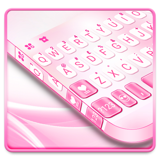 Pastel Pink Heart Keyboard The