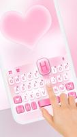 Tema Keyboard Pastel Pink Hear Cartaz