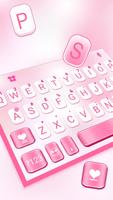 Tema Keyboard Pastel Pink Hear imagem de tela 1