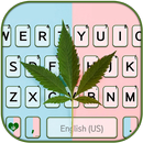 خلفية الكيبورد Pastel Weed Leaf APK