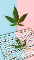 خلفية الكيبورد Pastel Weed Leaf الملصق