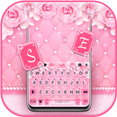خلفية الكيبورد Pearl Pink Rose APK