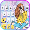 Phone Selfie Girl Tastatur-The
