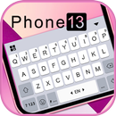 Phone 13 Pink Keyboard Backgro APK