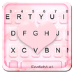 Pink Marble Heart Keyboard The