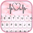 Pink Marble Heartbeat Tastatur