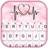 Pink Marble Heartbeat Zeichen